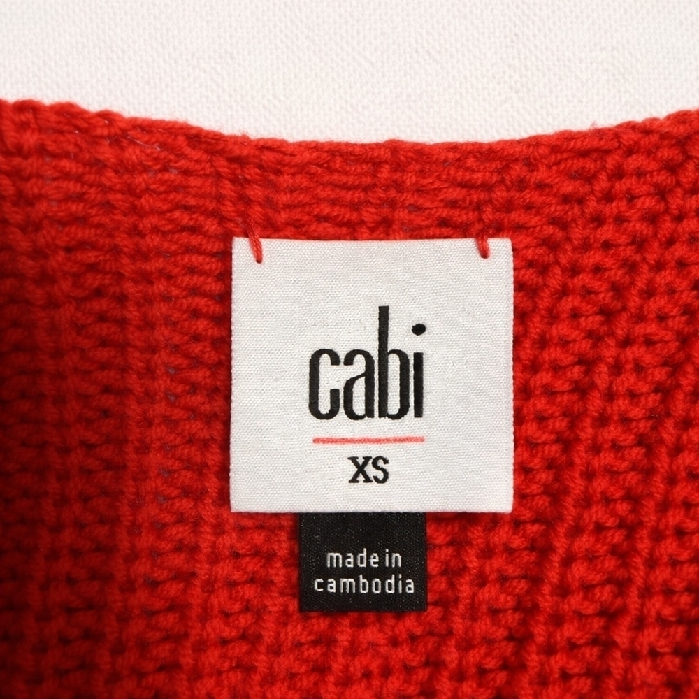 CAbi Ruby Slouchy Pullover Oversized Ribbed Knit V-Neck Dolman Sleeve Sweater - Picture 12 of 15
